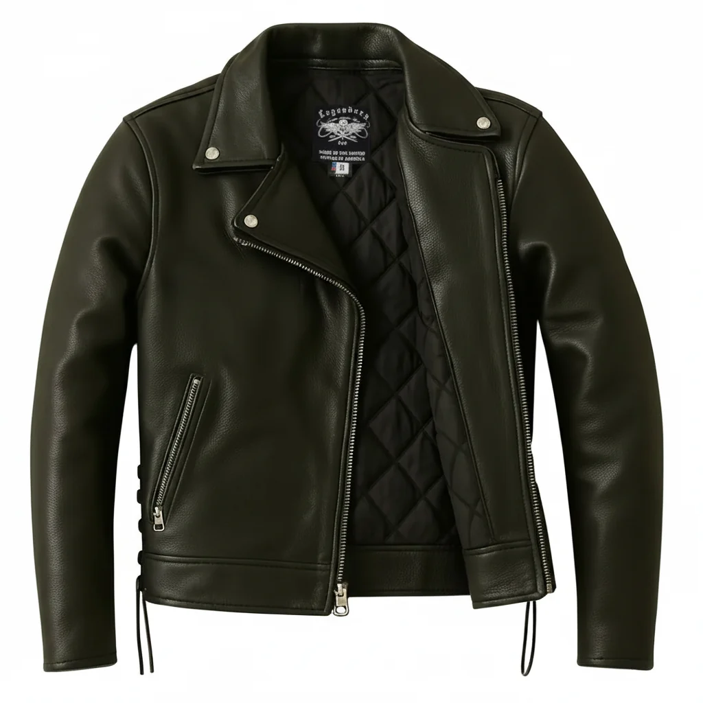 Legendary Miss America Women's Leather Motorcycle Jacket - Image 4