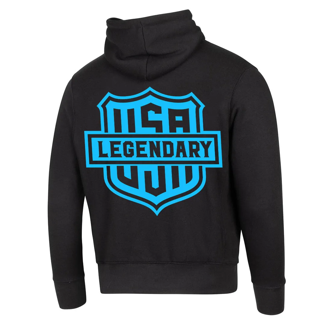 Legendary Neon & Color Shield Best Damn Motorcycle Hoodie - Image 11