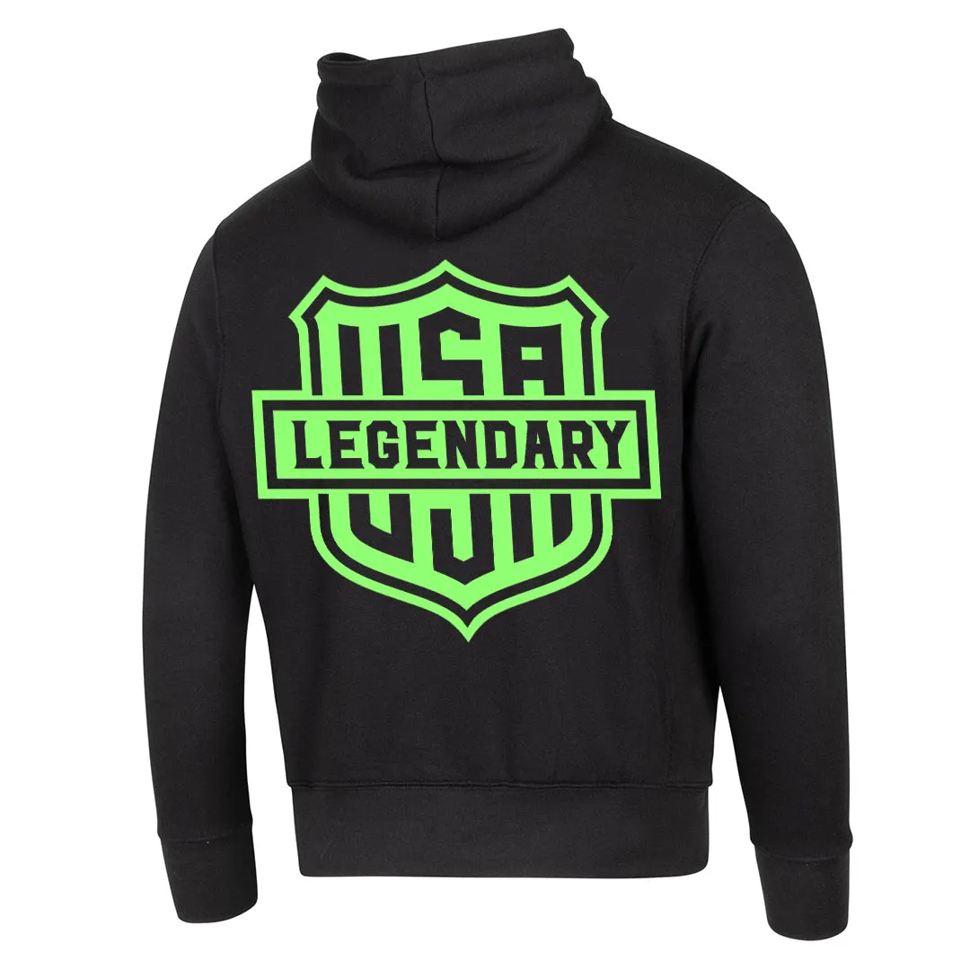 Legendary Neon & Color Shield Best Damn Motorcycle Hoodie - Image 12
