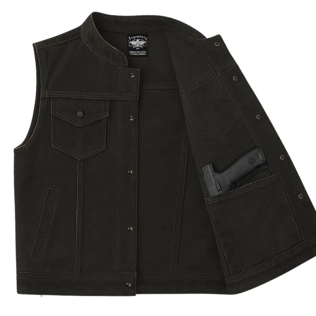 Legendary Revolution Men's Black Denim Vest - Image 3