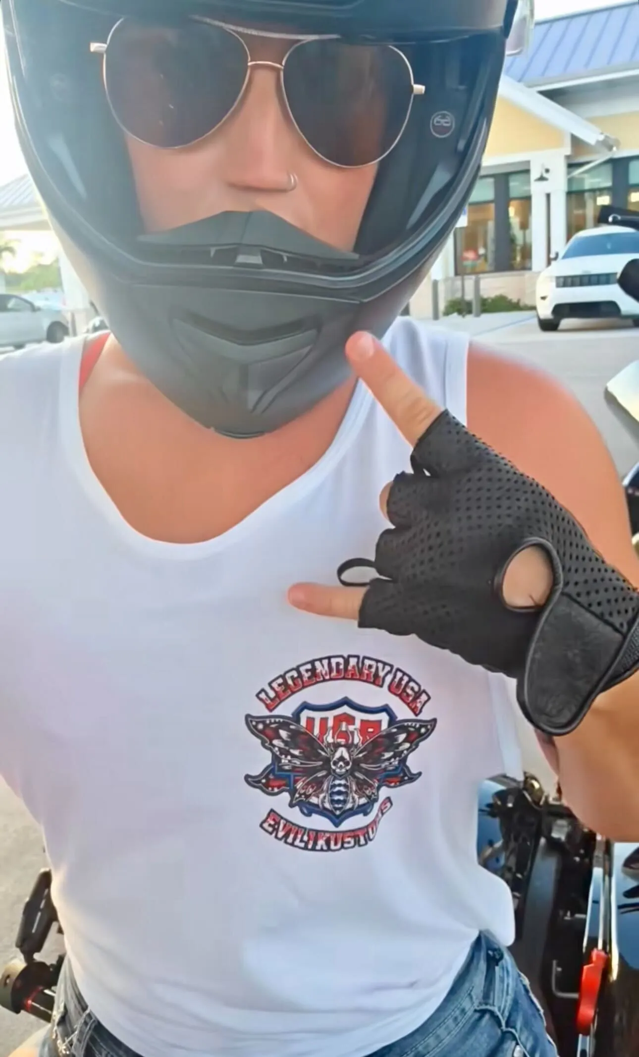 Legendary USA X Evil 1 Kustoms Limited Edition 4th of July Tank Top Black or White - Image 7