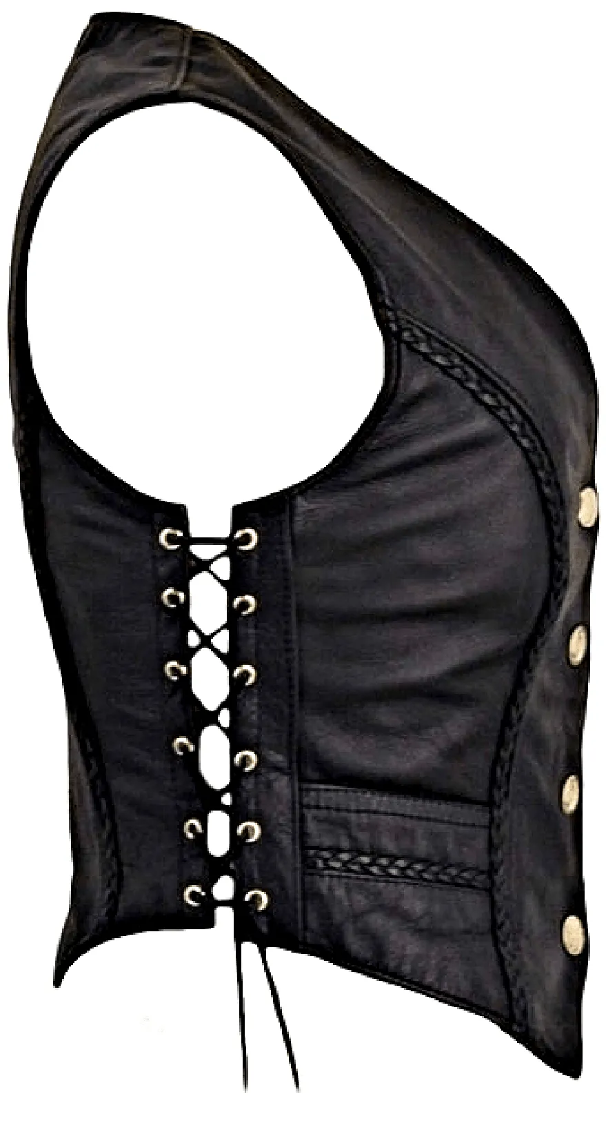 Legendary Women's Braided Leather Vest - Image 4