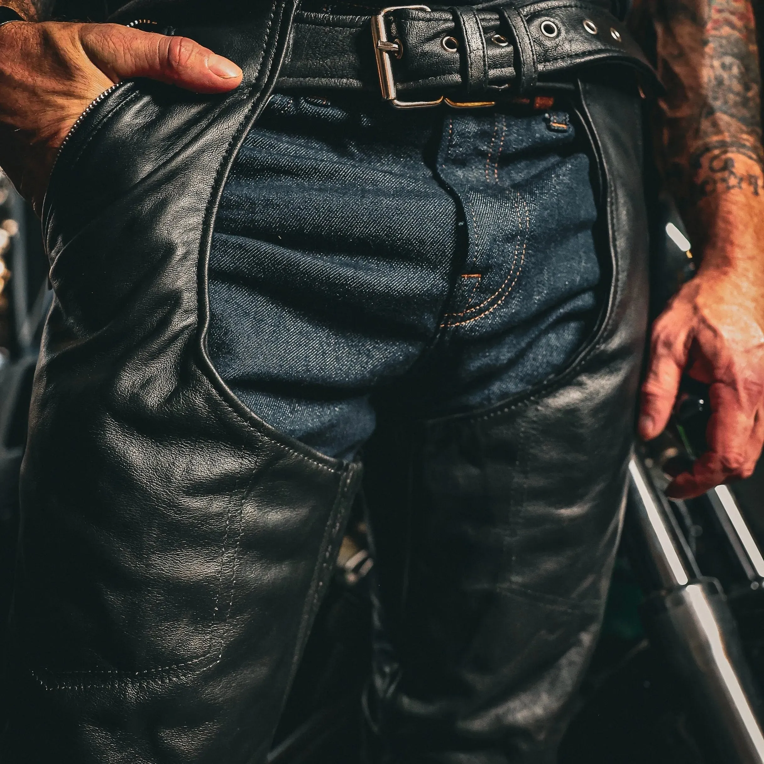 Maverick - Unisex Ultra 4-Pocket Chaps with Spandex - Image 5