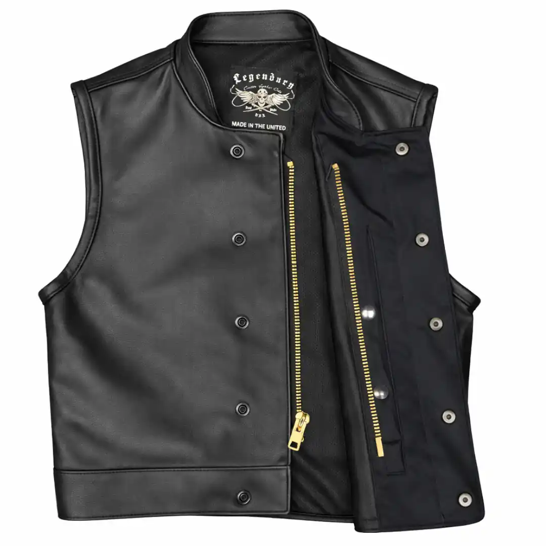 LowLife Cropped Leather Vest — Sample Sz S, Final Sale - Image 3