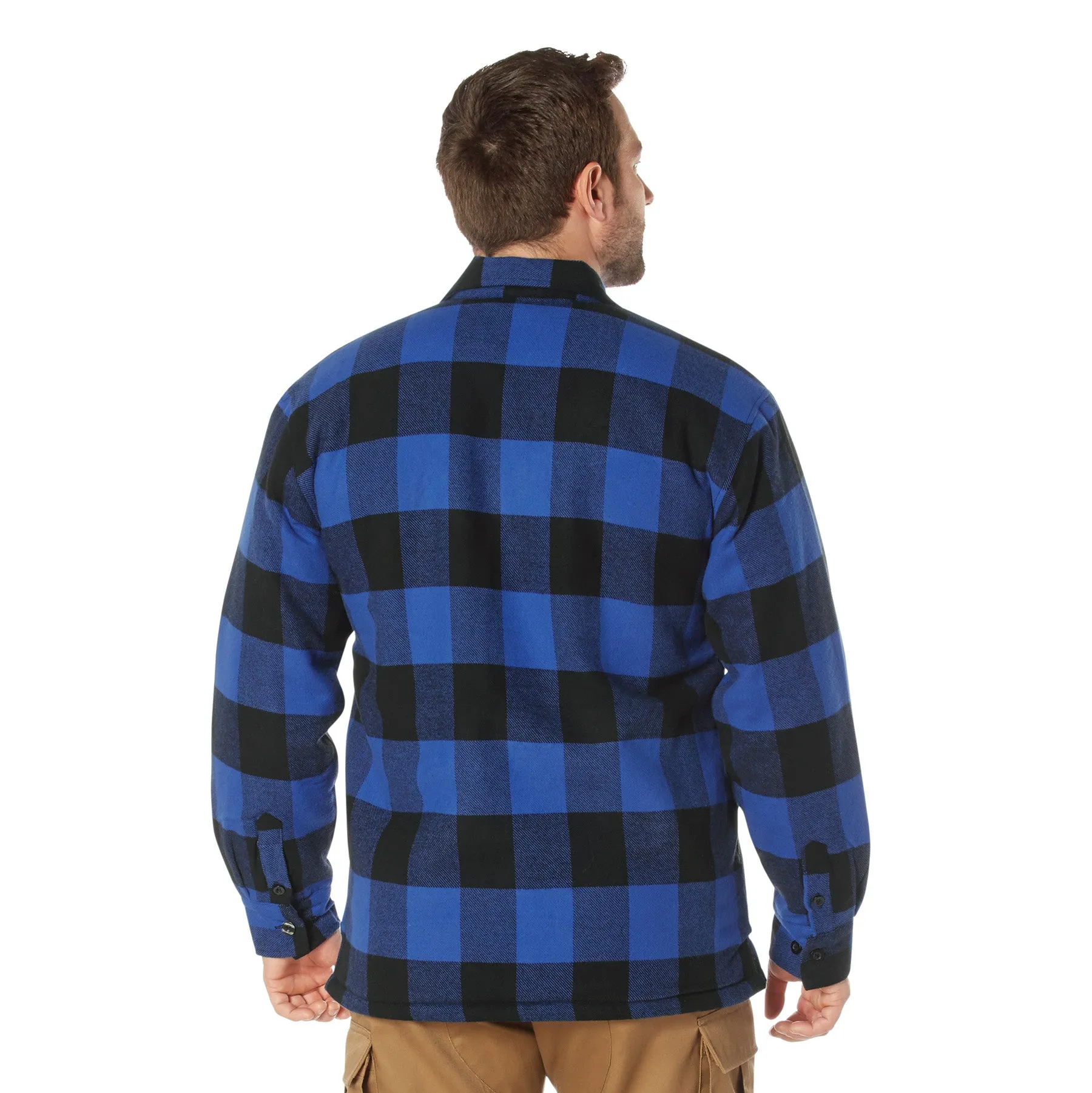 Men's Extra Heavyweight Buffalo Plaid Sherpa Lined Flannel Shirt - Image 2
