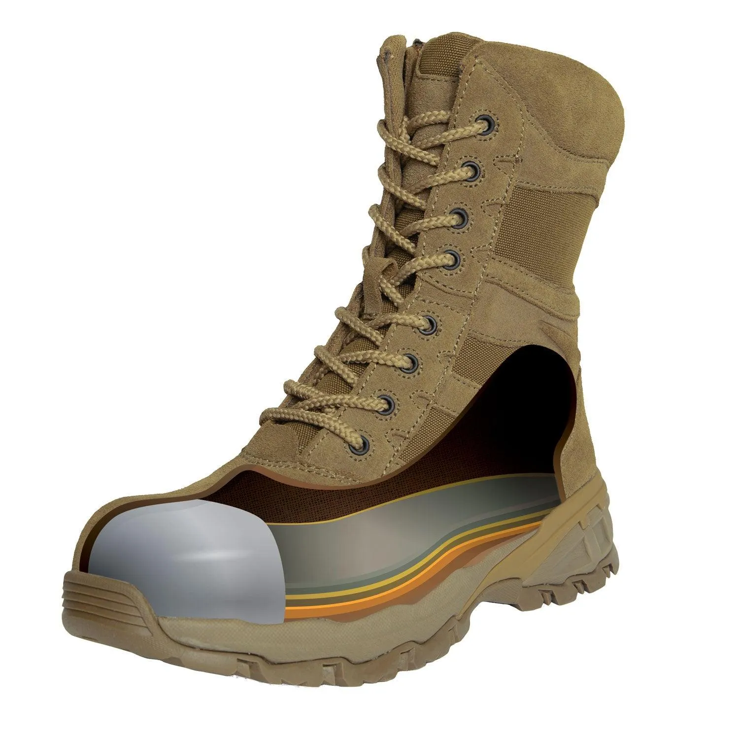 Forced Entry Composite Toe Side Zip Tactical Boot — Coyote Brown 8 Inch - Image 5