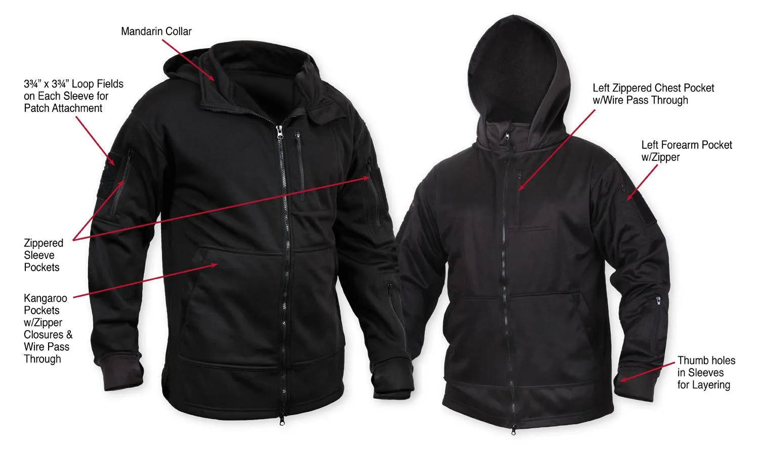 Men's Tactical Zip Up Hoodie - Image 6
