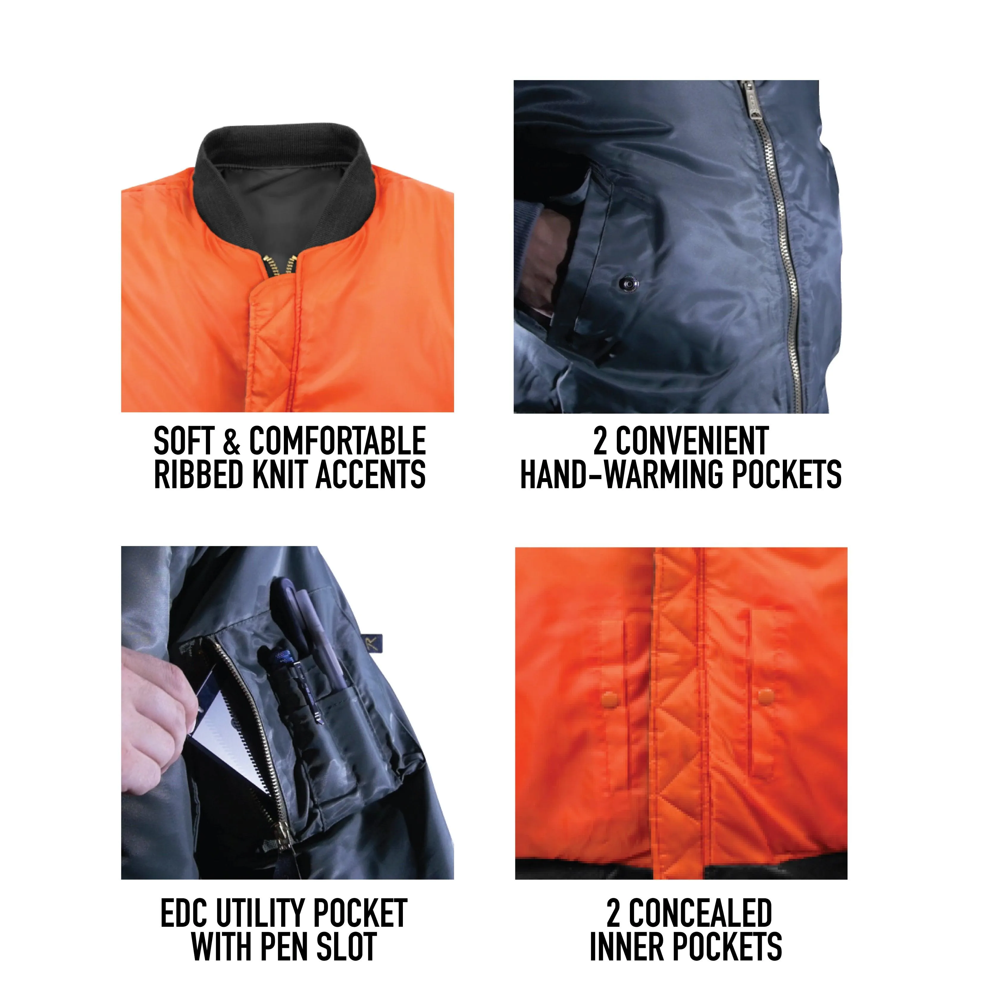 Men's Classic MA-1 Nylon Flight Jacket - Image 13