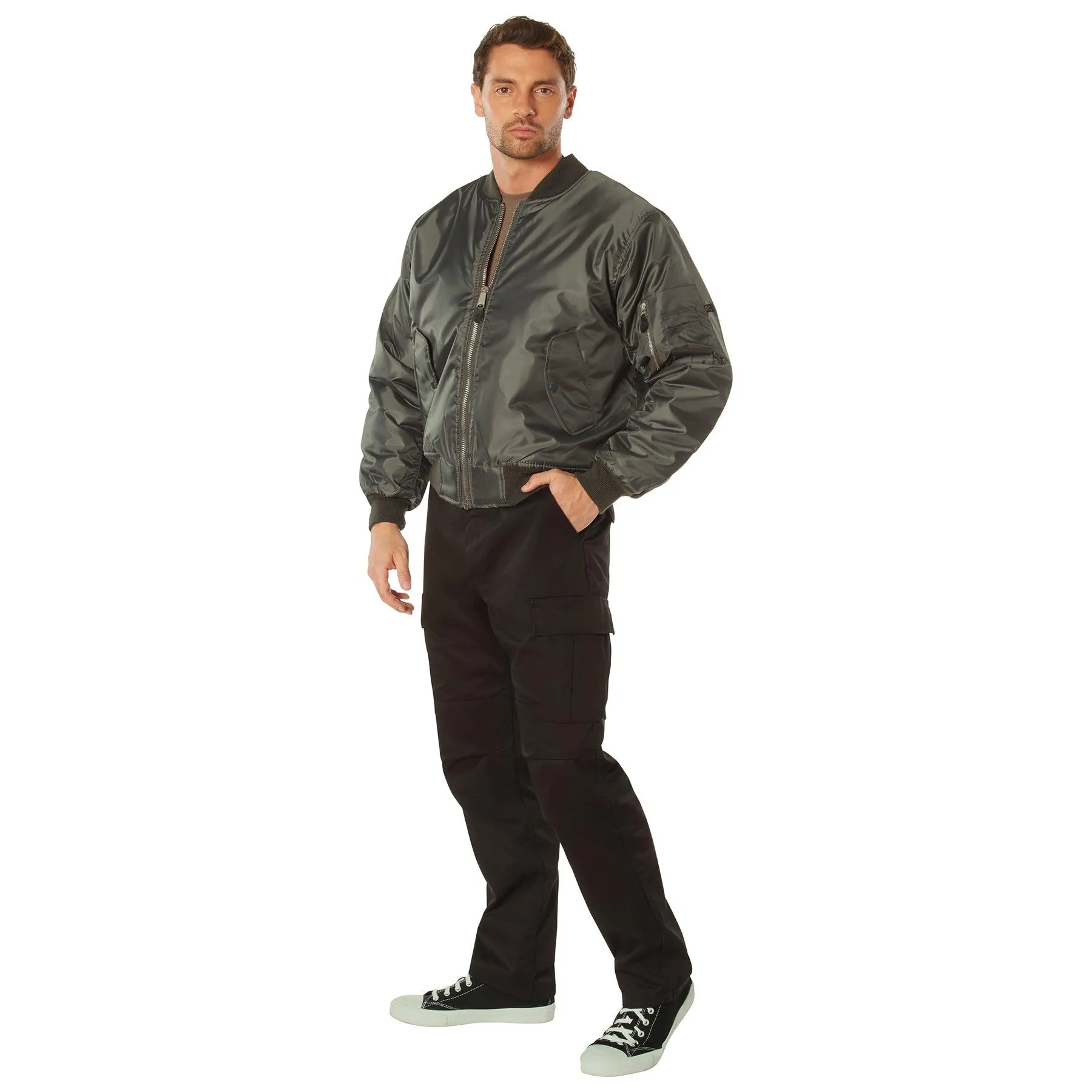 Men's Classic MA-1 Nylon Flight Jacket - Image 9