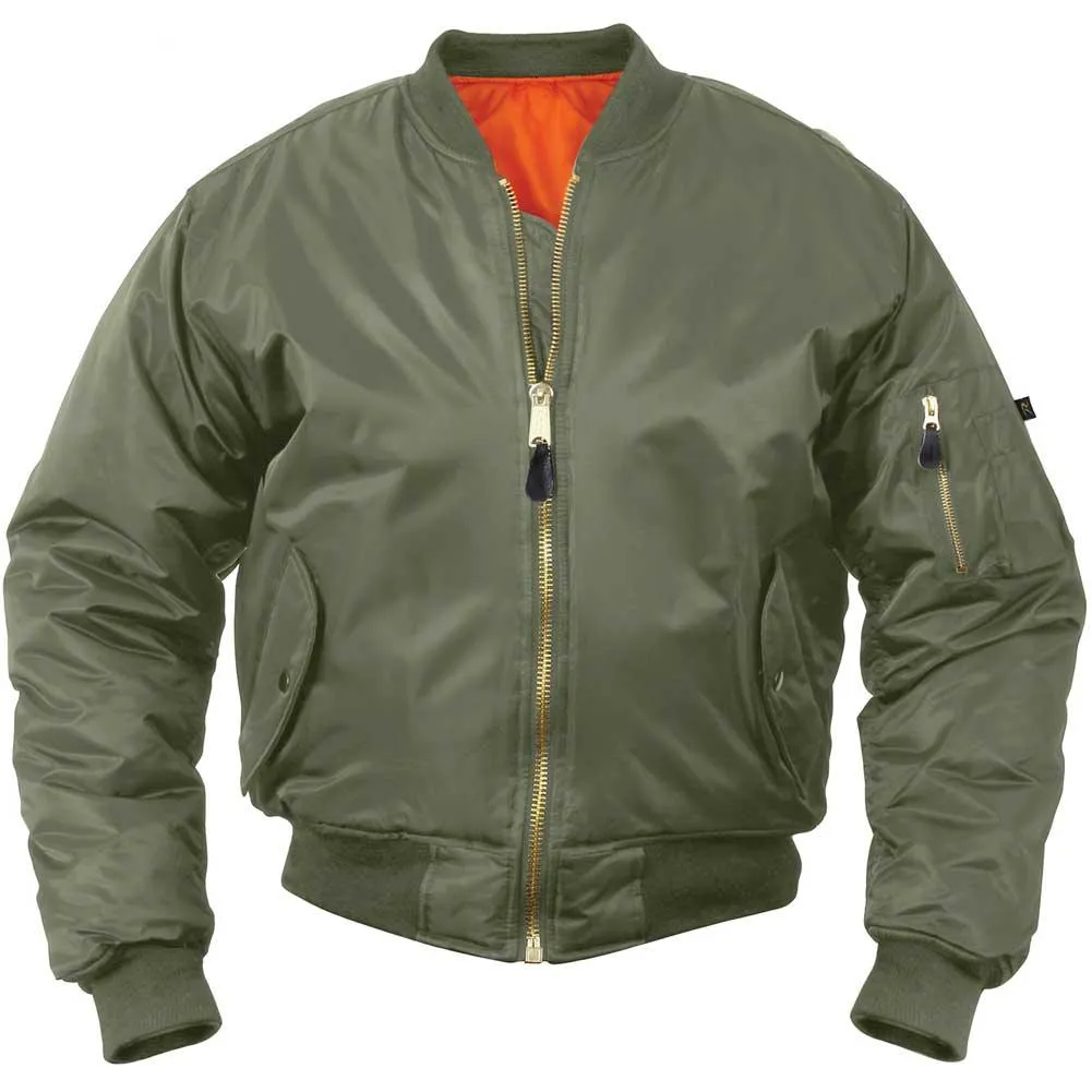 Men's Concealed Carry MA-1 Nylon Flight Jacket