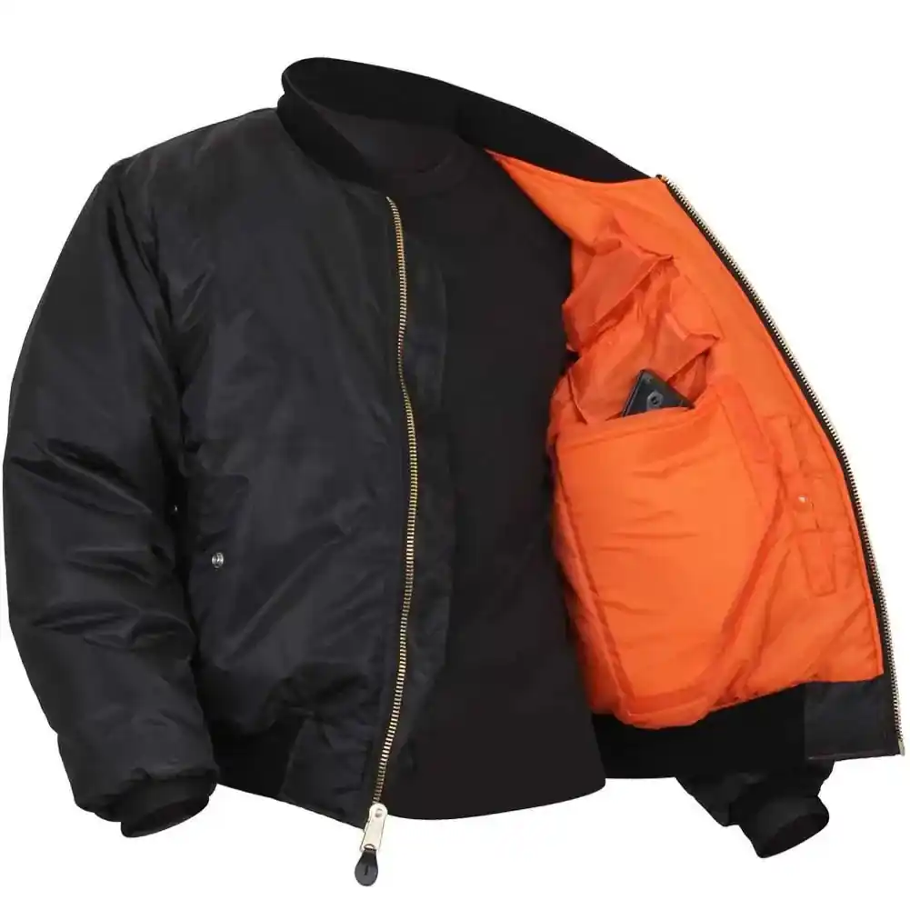 Men's Concealed Carry MA-1 Nylon Flight Jacket - Image 6