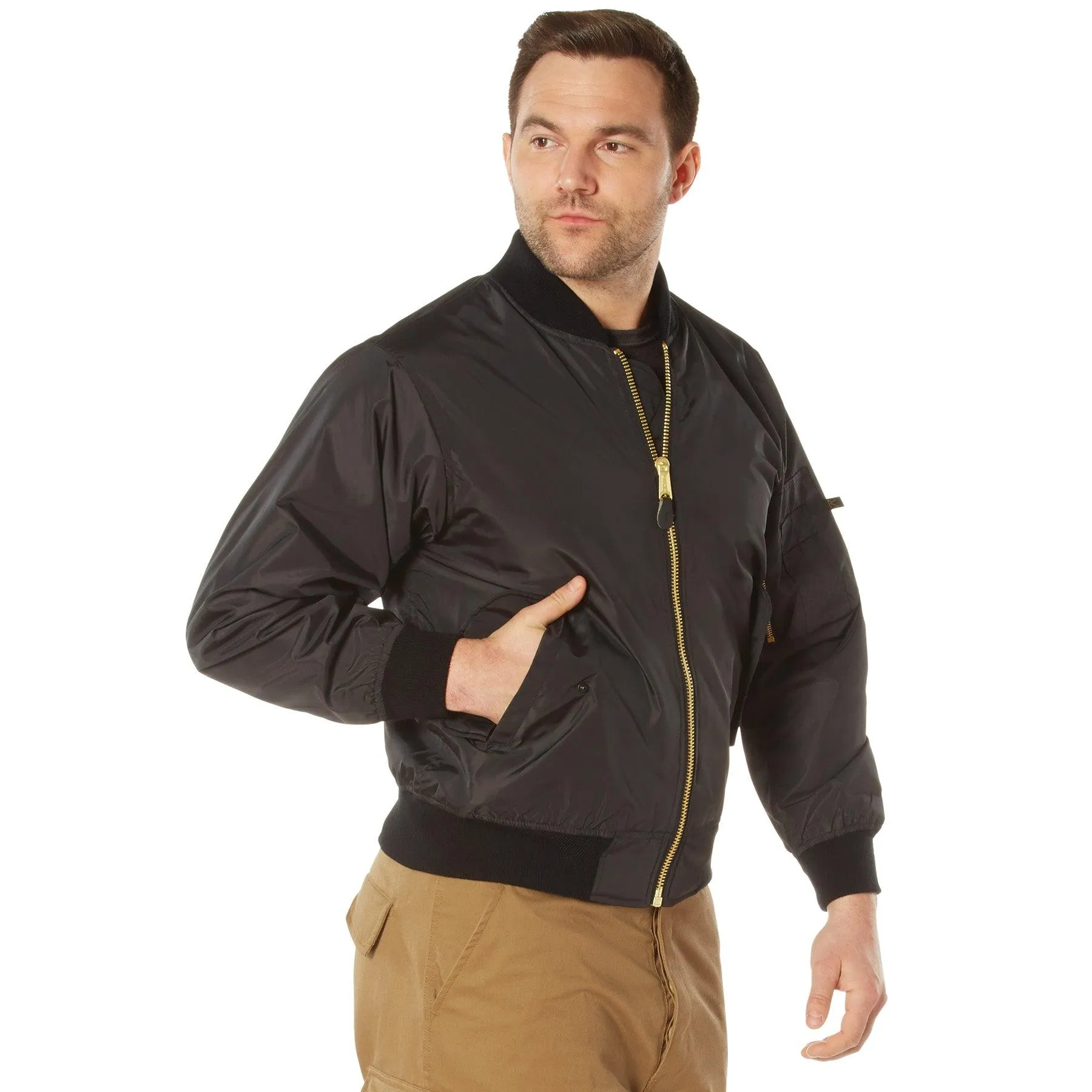 Men's Lightweight MA-1 Nylon Flight Jacket - Image 6