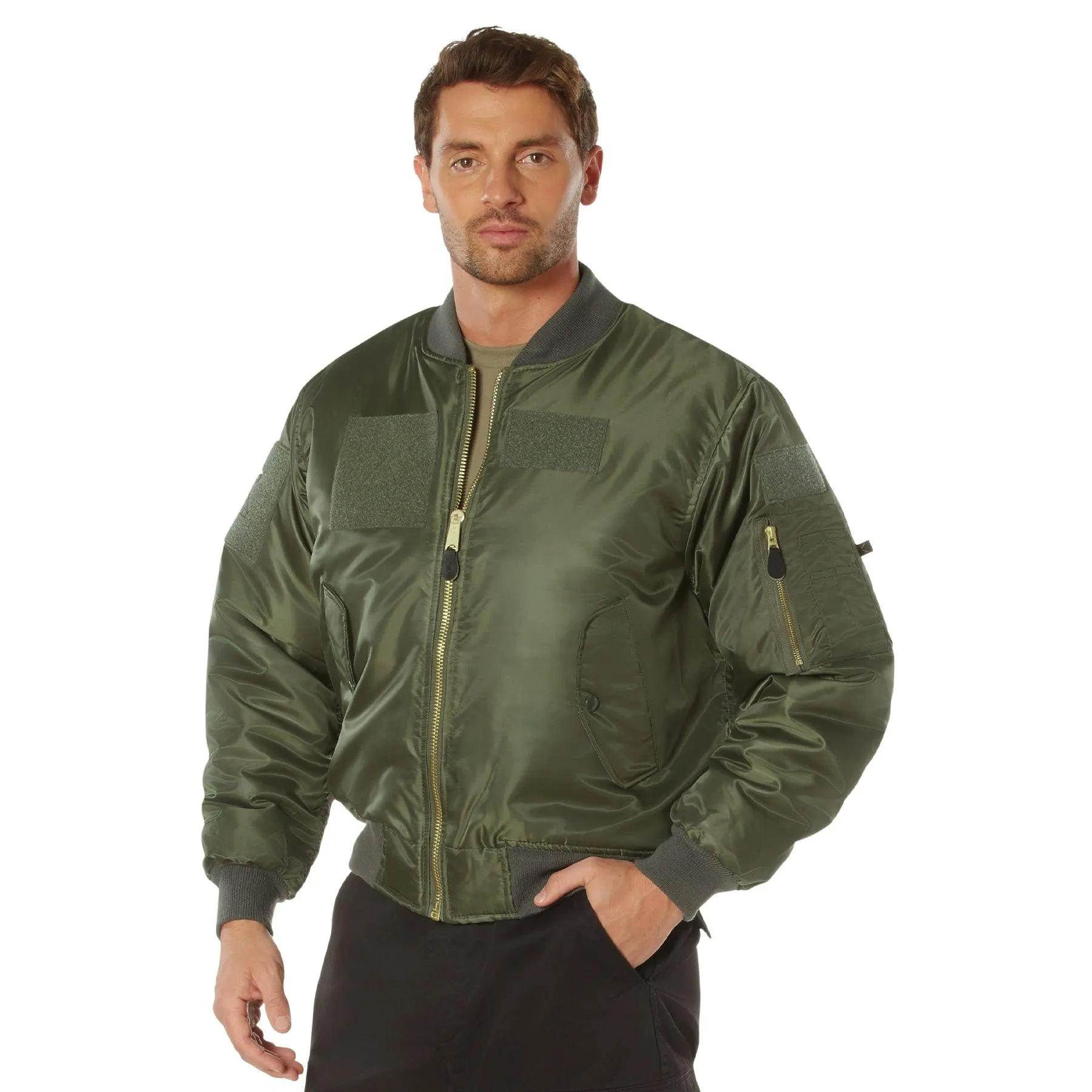 Men's MA-1 Flight Jacket with Patches - Image 17
