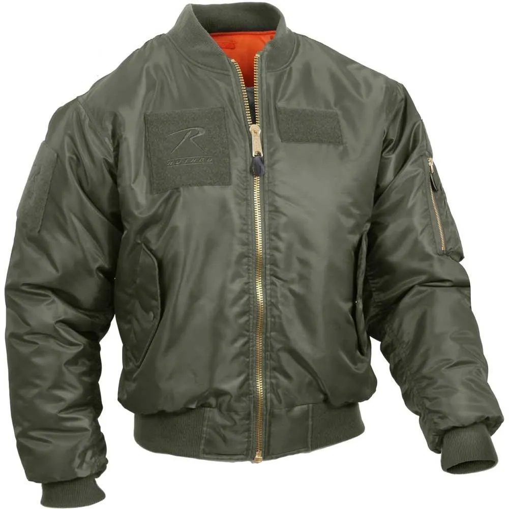 Men's MA-1 Flight Jacket with Patches - Image 7
