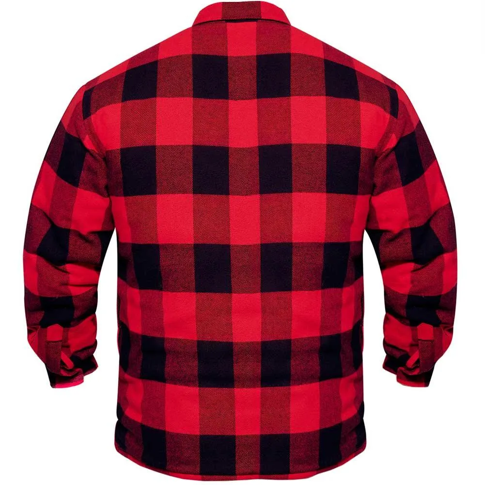 Men's Quilt Lined Red Plaid Flannel Shirt - Image 2