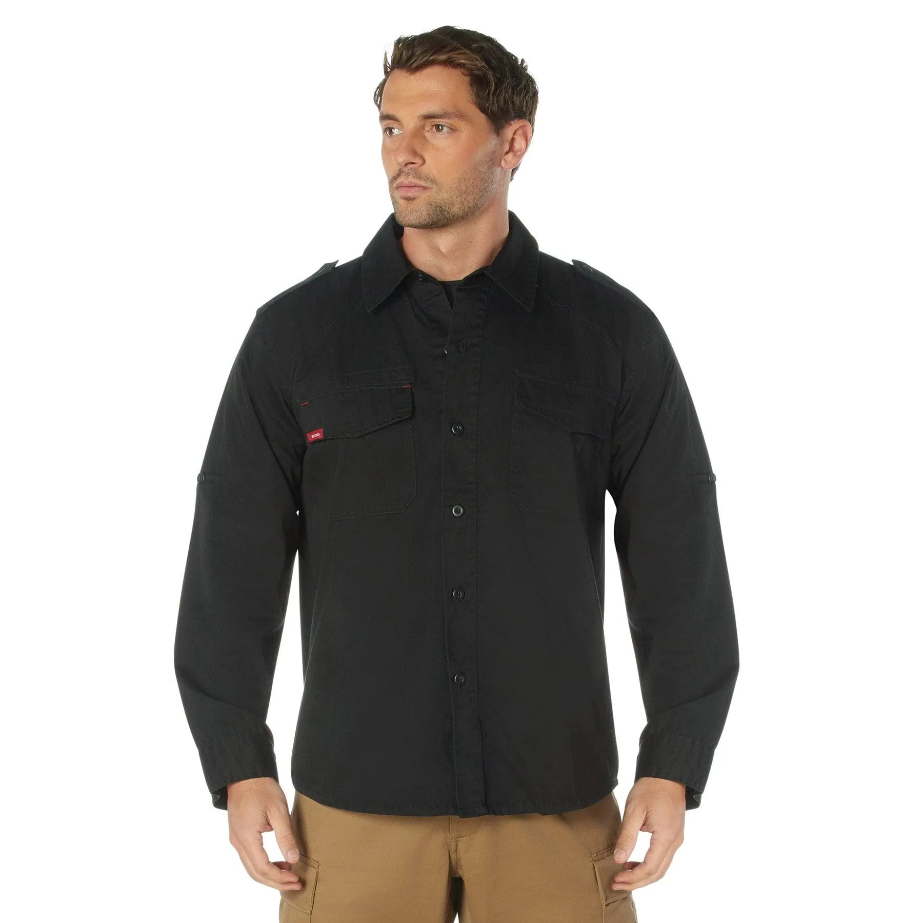 Men's Vintage Fatigue Shirt — Olive - Image 4