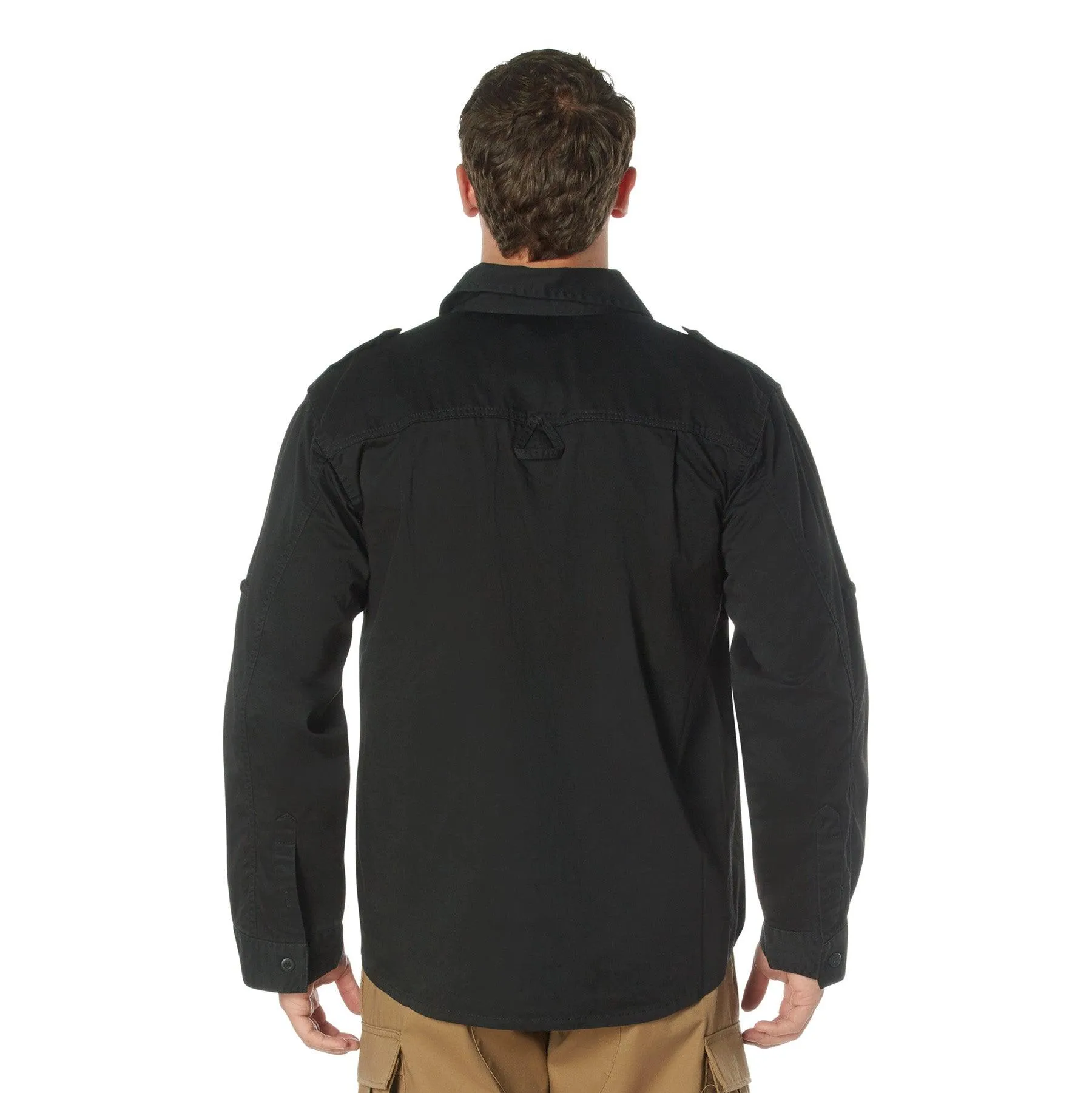 Men's Vintage Fatigue Shirt — Olive - Image 9