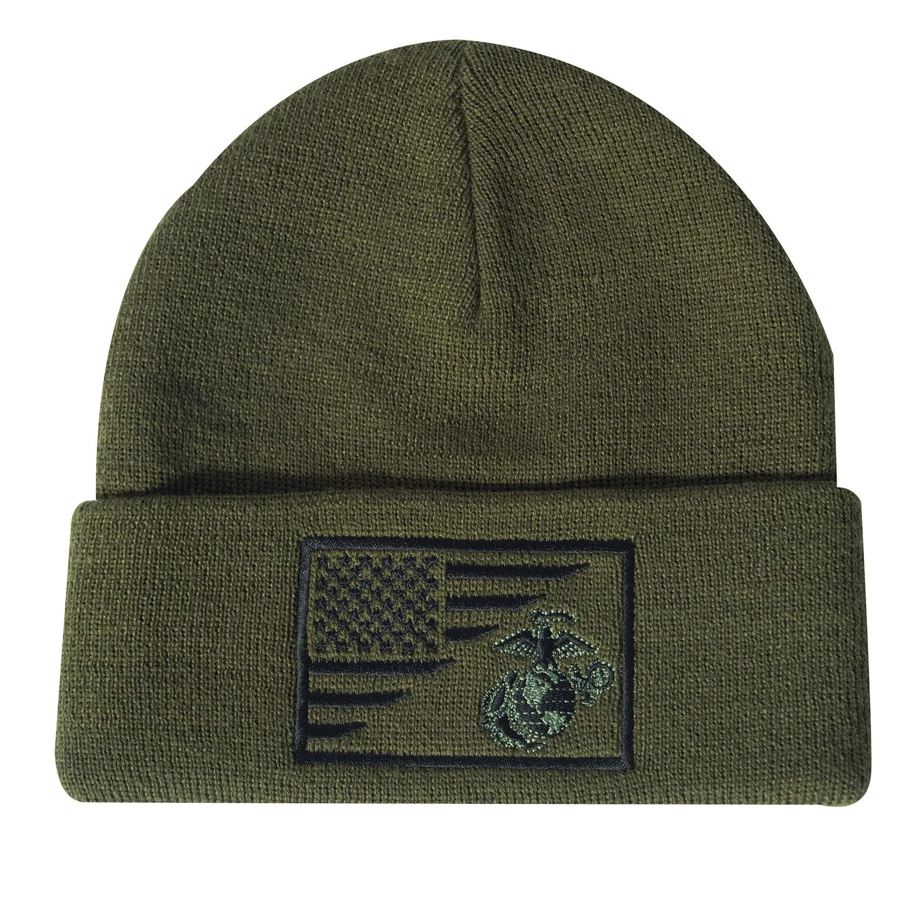 USMC Eagle Globe & Anchor Embroidered Watch Cap - Image 7