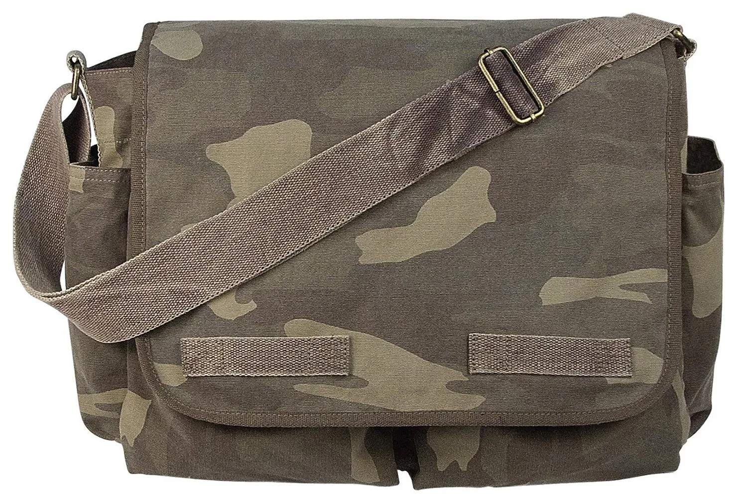 Vintage Washed Canvas Messenger Shoulder Bag
