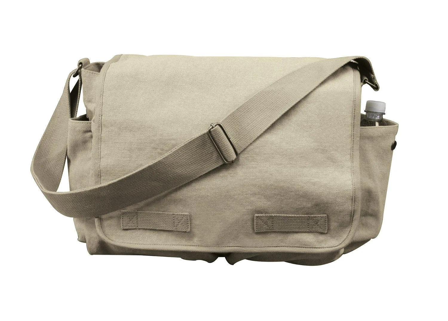 Vintage Washed Canvas Messenger Shoulder Bag - Image 2