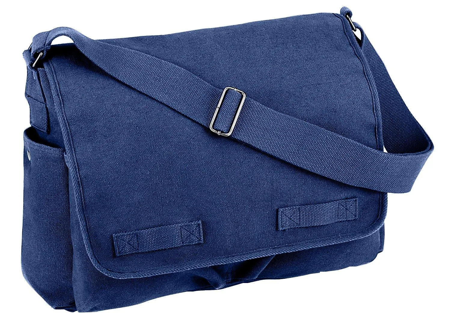 Vintage Washed Canvas Messenger Shoulder Bag - Image 3