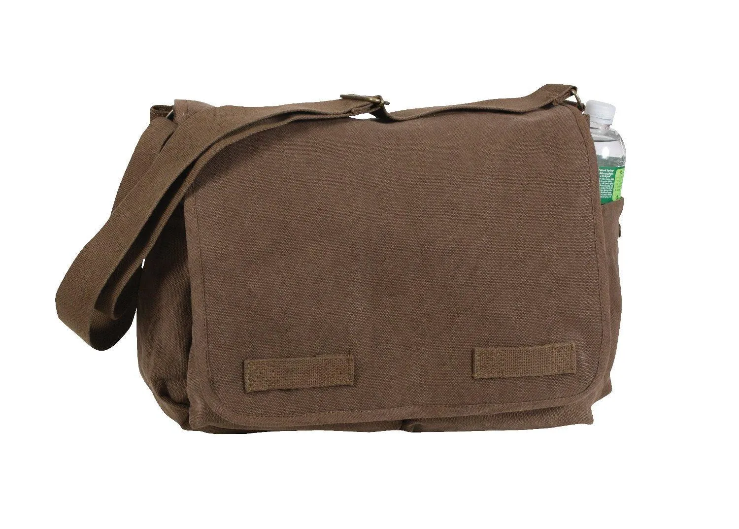 Vintage Washed Canvas Messenger Shoulder Bag - Image 4