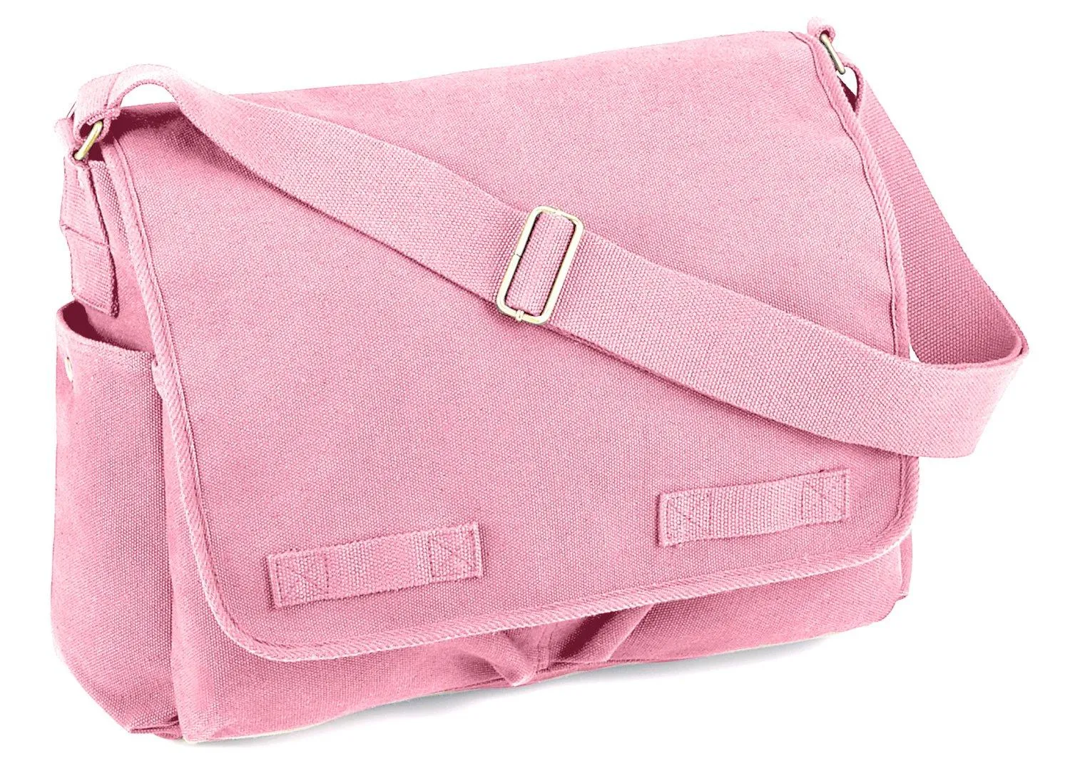 Vintage Washed Canvas Messenger Shoulder Bag - Image 5
