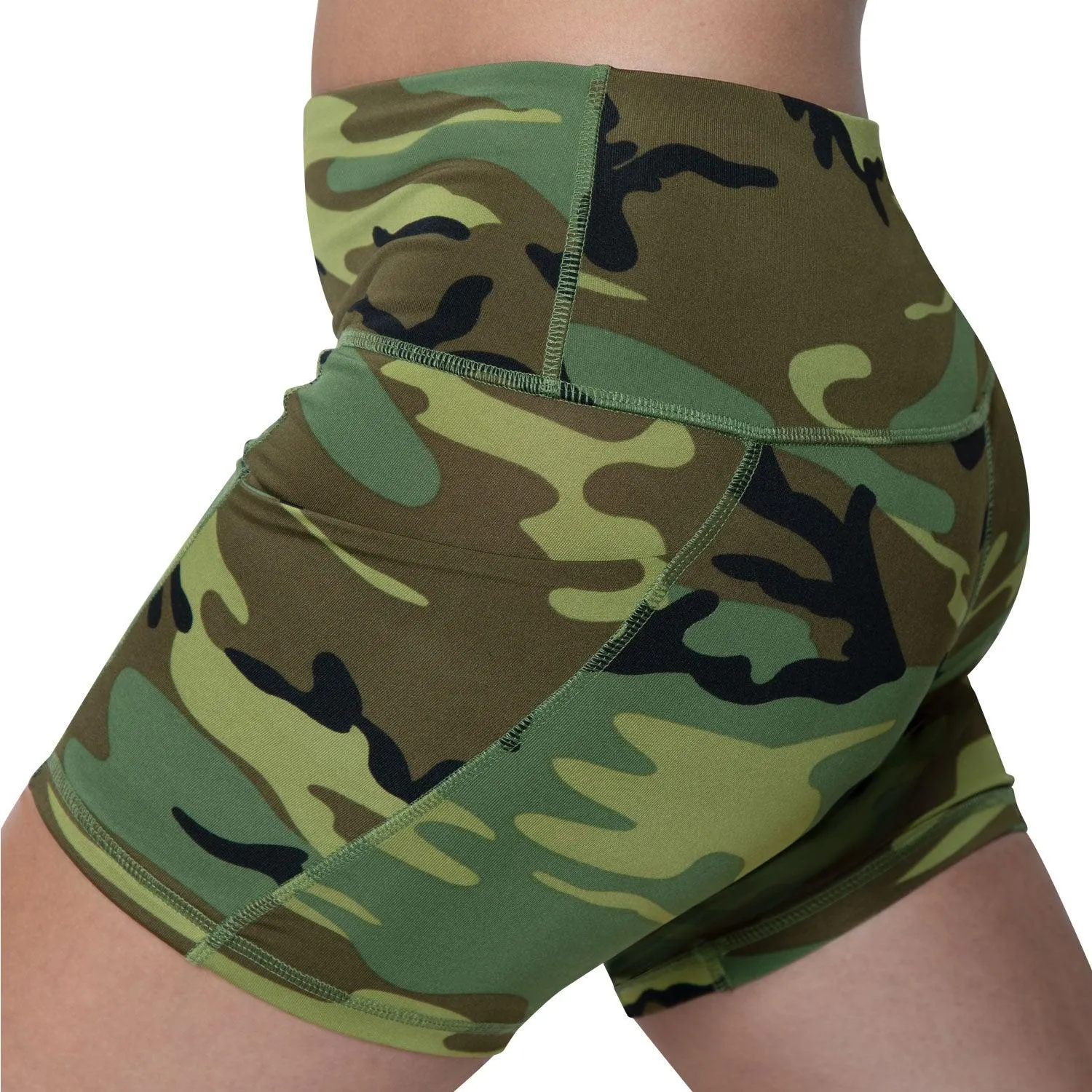 Women's Camo Legging Workout Shorts - Image 4