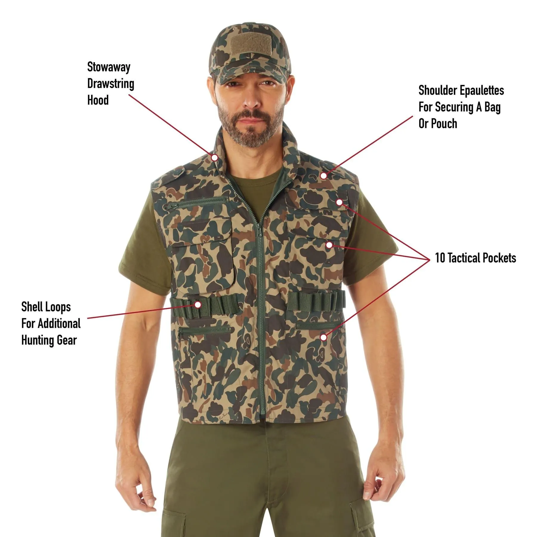 Bear Archery Fred Bear Camo Ranger Vest - Image 7
