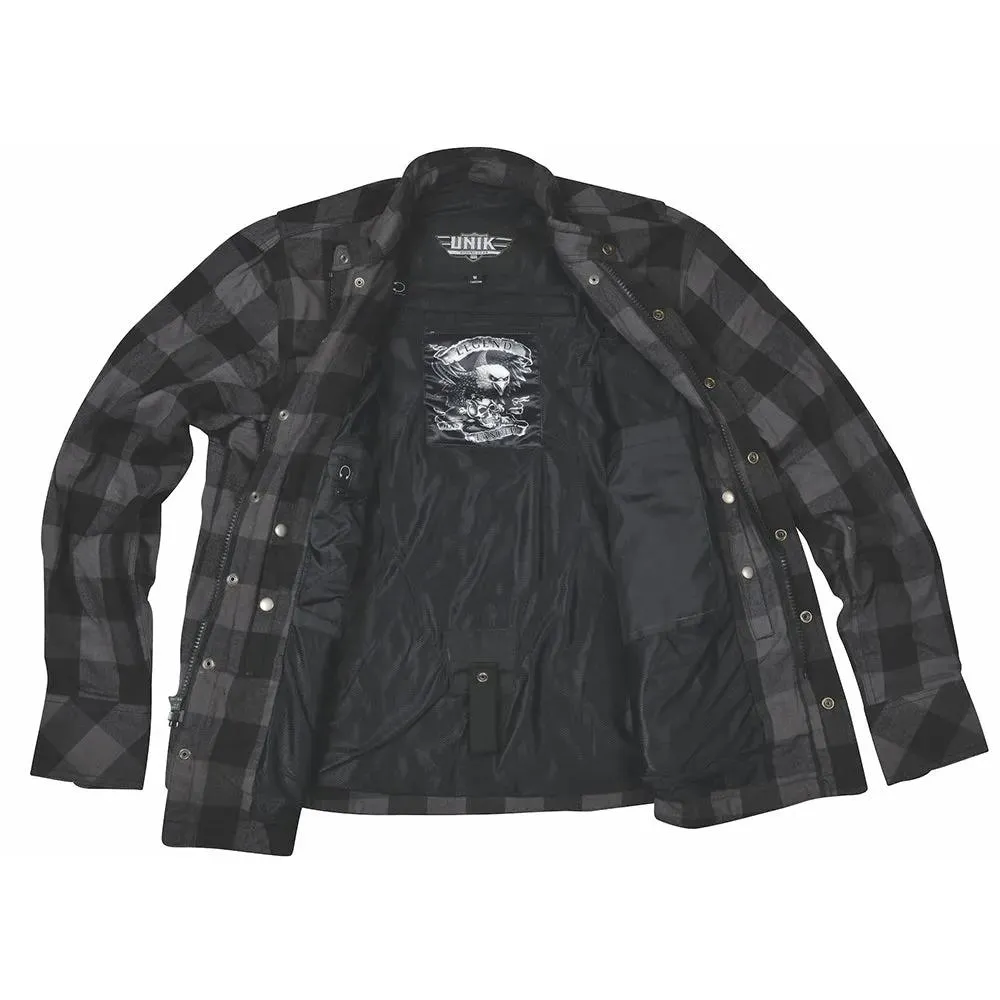 Sentry - Mens Black & Gray Armored Flannel - Image 5
