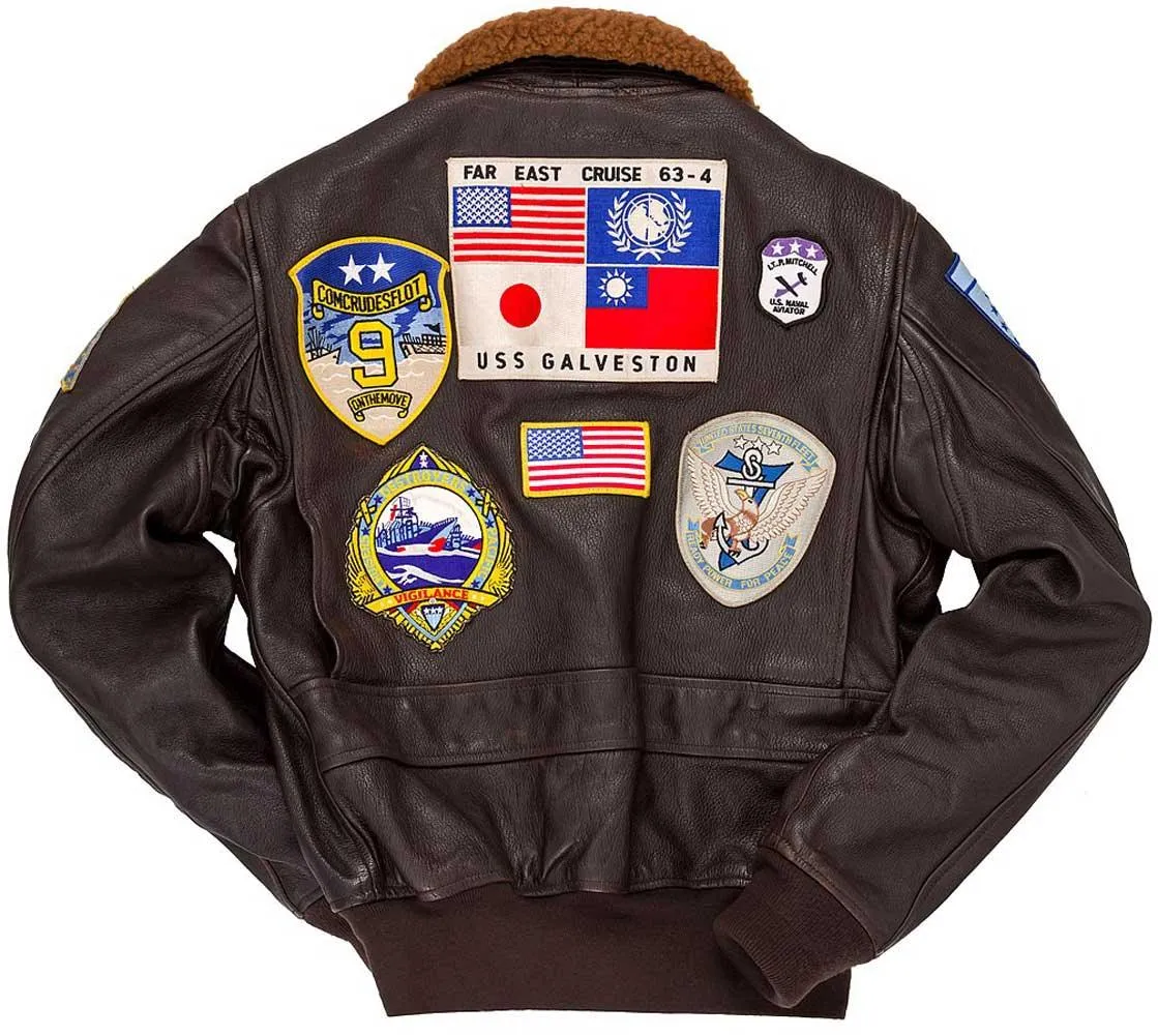 Size: 38 Cockpit USA Men's Reproduction Top Gun G-1 Leather Flight Jacket Final Sale Ships Same Day - Image 3