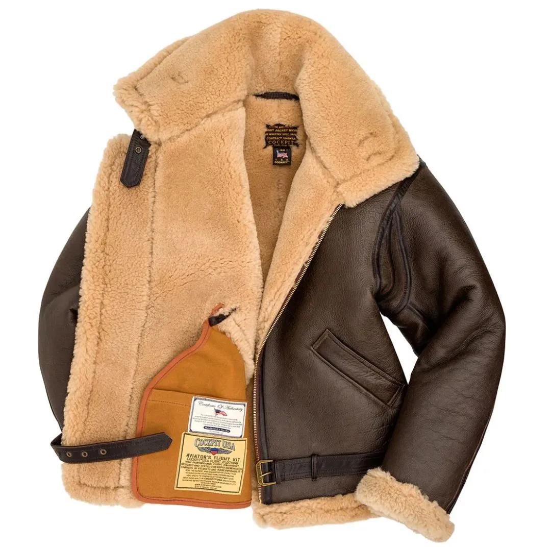 Cockpit USA Men's British R.A.F. Sheepskin Bomber Jacket - Image 4