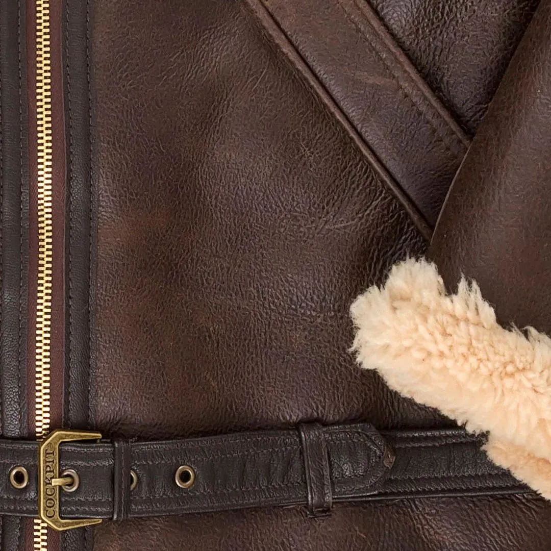 Cockpit USA Men's British R.A.F. Sheepskin Bomber Jacket - Image 6