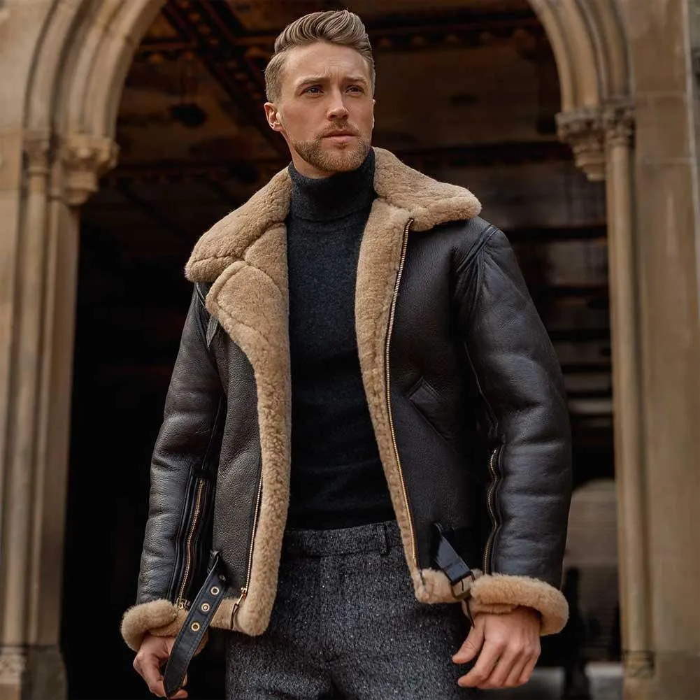 Cockpit USA Men's British R.A.F. Sheepskin Bomber Jacket - Image 9