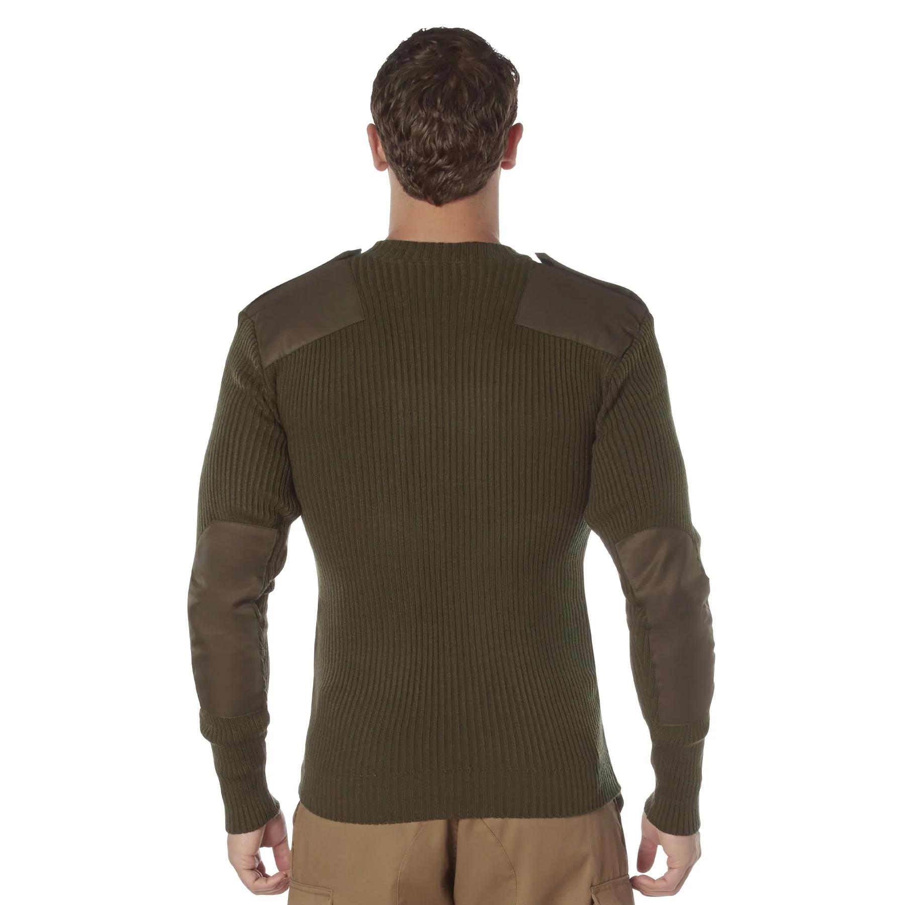 Men's G.I. Style Acrylic V-Neck Sweater - Image 2