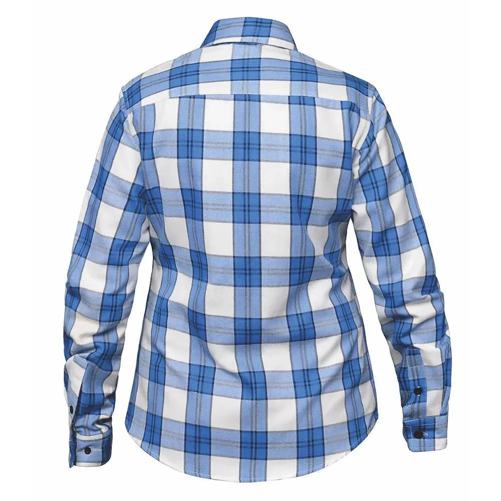 Derringer - Ladies Blue and White Flannel Shirt - Image 2