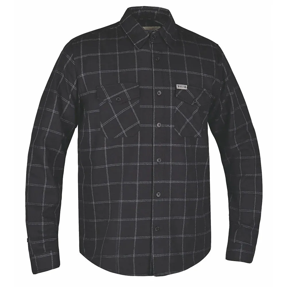Men's Black And White Flannel Shirt by DERRINGER Flannel Co.