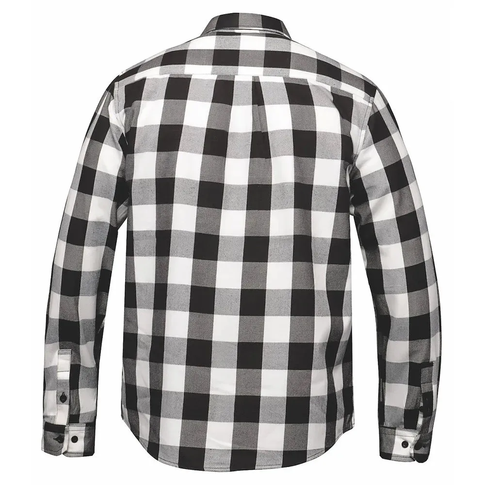 Men's Black and White Flannel Shirt by DERRINGER Flannel Co. - Image 2