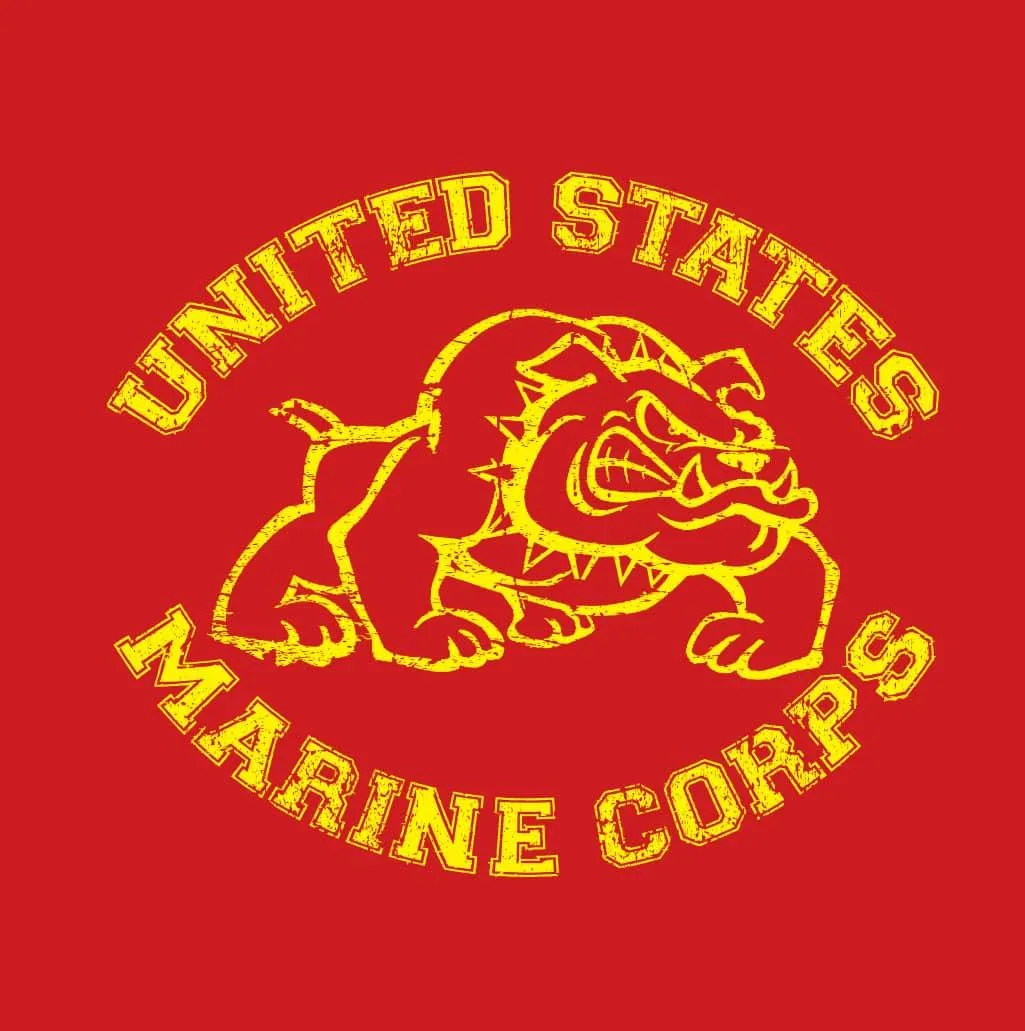 Men's Vintage US Marine Bulldog T-Shirt - Image 2